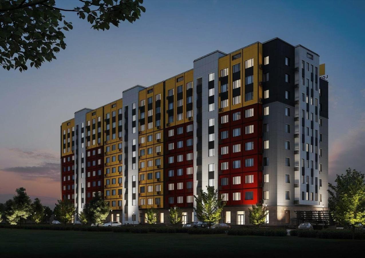 Уютная Квартира-Студия Жк Lotus Terrace Lägenhet Alma-Ata Exteriör bild